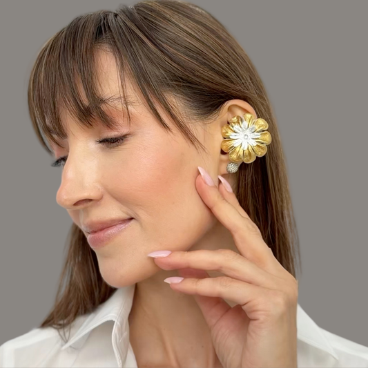 Priamble™ Gita Audio Earrings in Gold/Silver – Open-ear Bluetooth® earphones by PERIPHERII