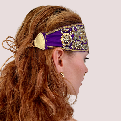 Jewel-Toned Embroidered Headband – A Crown of Radiance