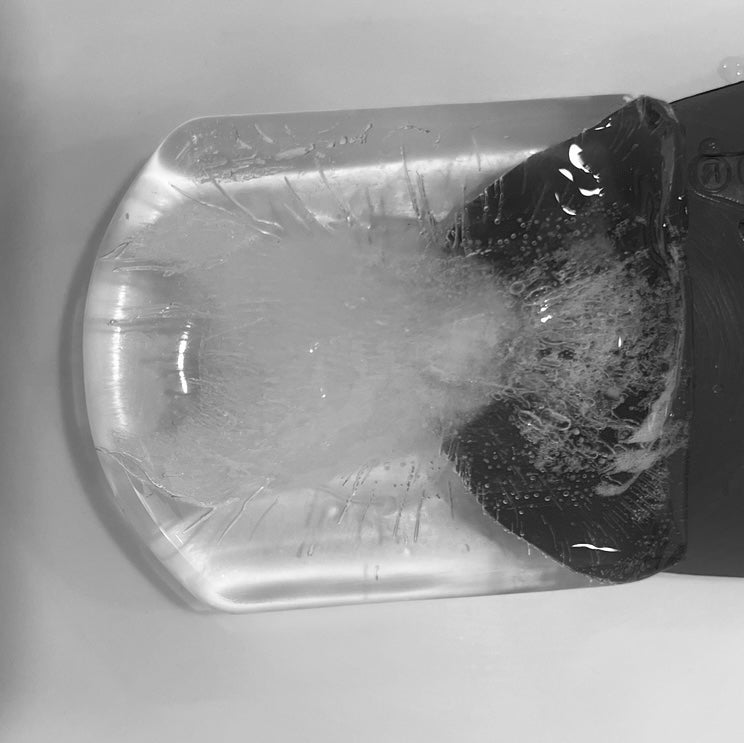 Ice blade on Glissage, face massage ice tool