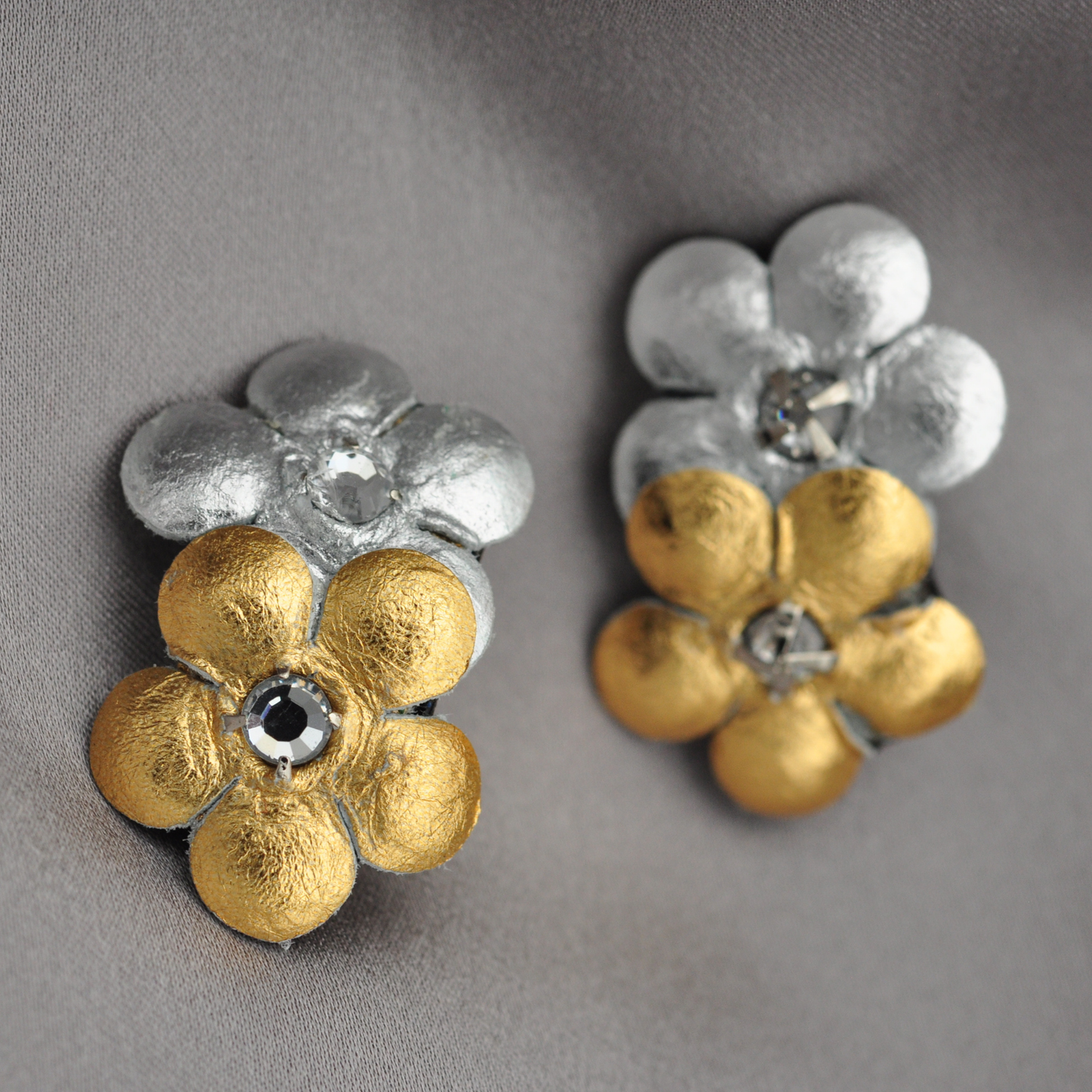 PRIAMBLE Mila Open-Ear Audio Earrings in Silver/Gold – Product Shot