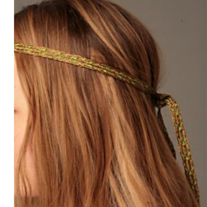 Custom made woven tassel ties headband, wristlet, purse charm, and neck tie. 