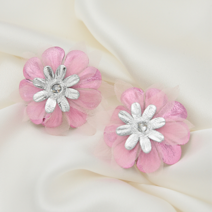 PRIAMBLE Audio Earrings – Swati in Pink, on white background