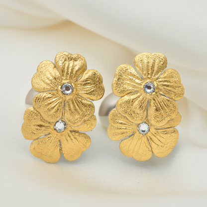 PRIAMBLE Aruna Open-Ear Audio Earrings in Gold – Product Shot