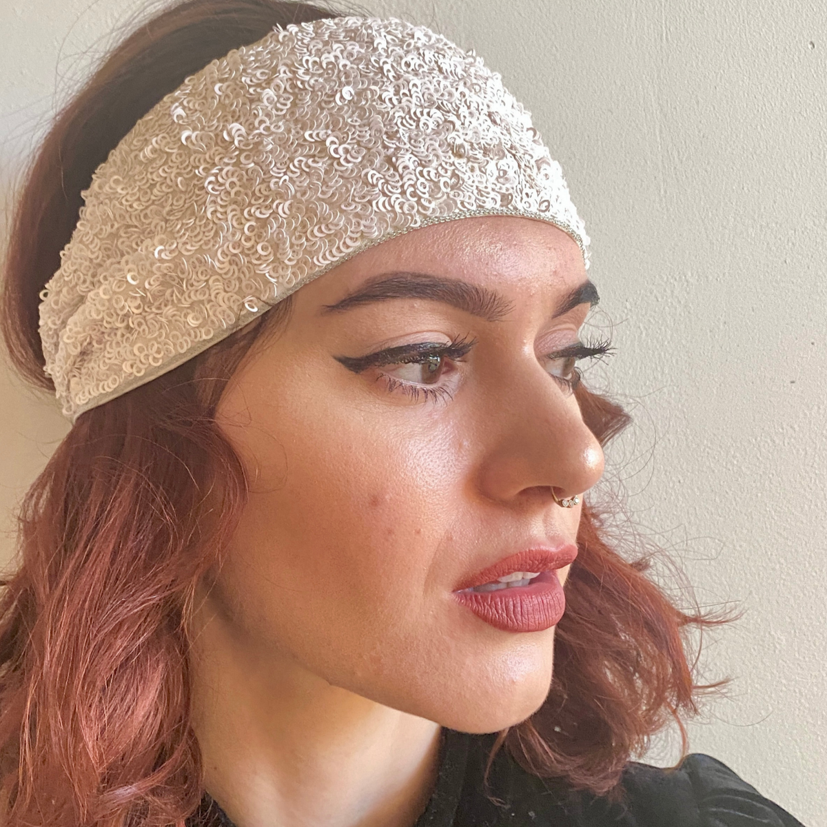 Reserved @jermin Thick headband Black Satin and Gem Encrusted Headbands - Find Your Perfect  main image 2